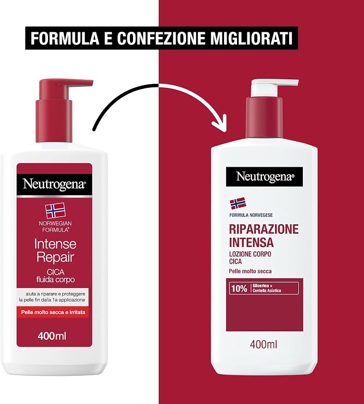 Formula Norvegese Lozione Crema Corpo CICA Riparatrice, 400 ml