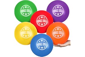 Jerify 6 Pcs Foam Dodgeball Set 7 Inch Soft Skin Playground Dodgeballs Bulk, Low Density Foam for Non Sting Dodgeball Sports Equipment for Kids and Adults
