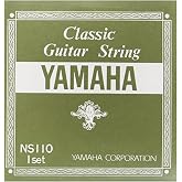 Yamaha NS110 Set Strings for Classical Guitar Set 1 to 3 Strings Nylon, 4 to 6 Strings Thin Nylon Wrapped Silver Wound