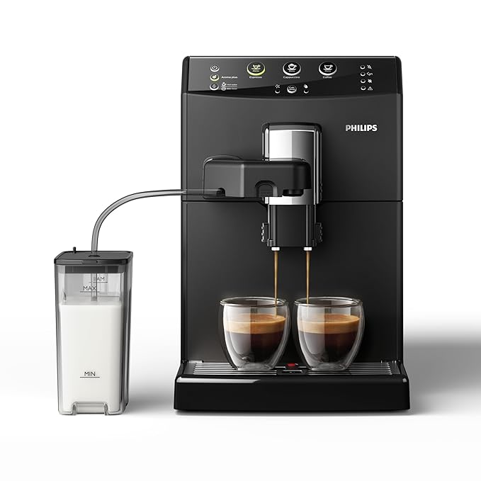 Philips 3000 Serie HD8829/01 Kaffeevollautomat (1850 W, Cappuccino auf Knopfdruck) schwarz