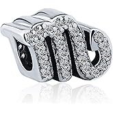 12 Zodiac Signs Birthday Constellations 925 Sterling Silver Charm Bead fits Pandora Bracelets & Necklaces & More