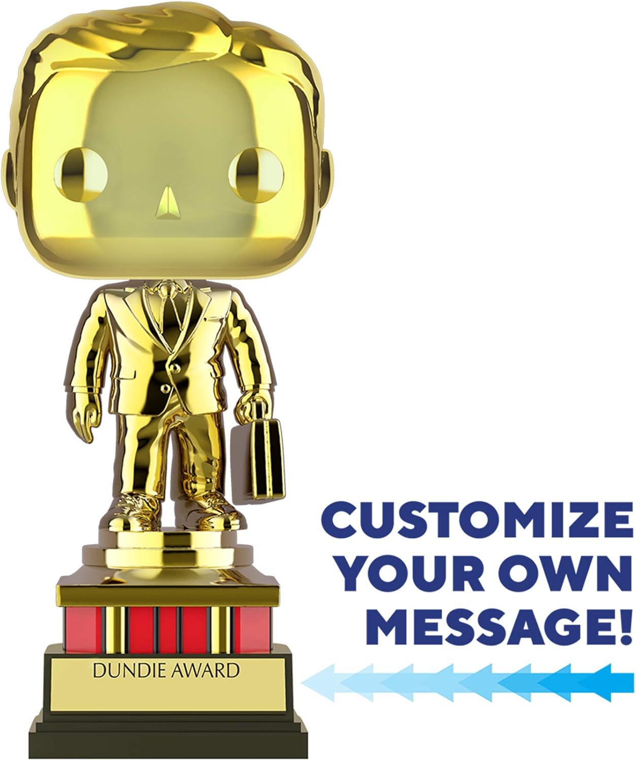 Funko Pop! TV: 52077 The Office Gold Chrome Dundie Award, Amazon Exclusive #1062 - Image 4