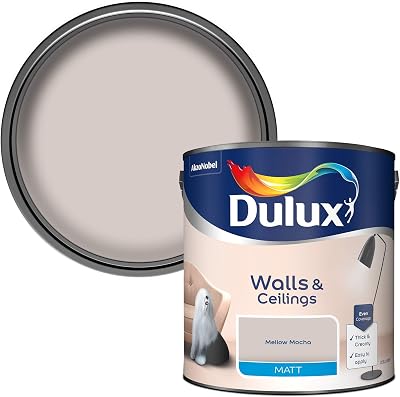 Dulux Matt Emulsion Paint Walls Ceilings Mellow Mocha 2.5L