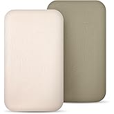 lulumoon Muslin Bassinet Sheets for Baby: Soft Bedside Sleeper Bassinet Fitted Sheets for Boys and Girls