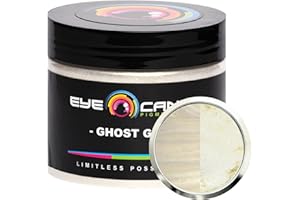 EYE CANDY Mica Powder Pigment “Ghost Gold White” (50g) Multipurpose DIY Arts and Crafts Additive | Woodworking, Natural Bath Bombs, Resin, Paint, Epoxy, Soap, Nail Polish, Lip Balm