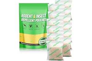 ZEKRIO Mouse Repellent Pouches, Rodent Repellent 12 Pouches Indoor & Outdoor, Peppermint Oil Rat Repellent for Mice Rats Squirrels, Natural Mouse Deterrent for House, Garden, RV, Garage, Basement
