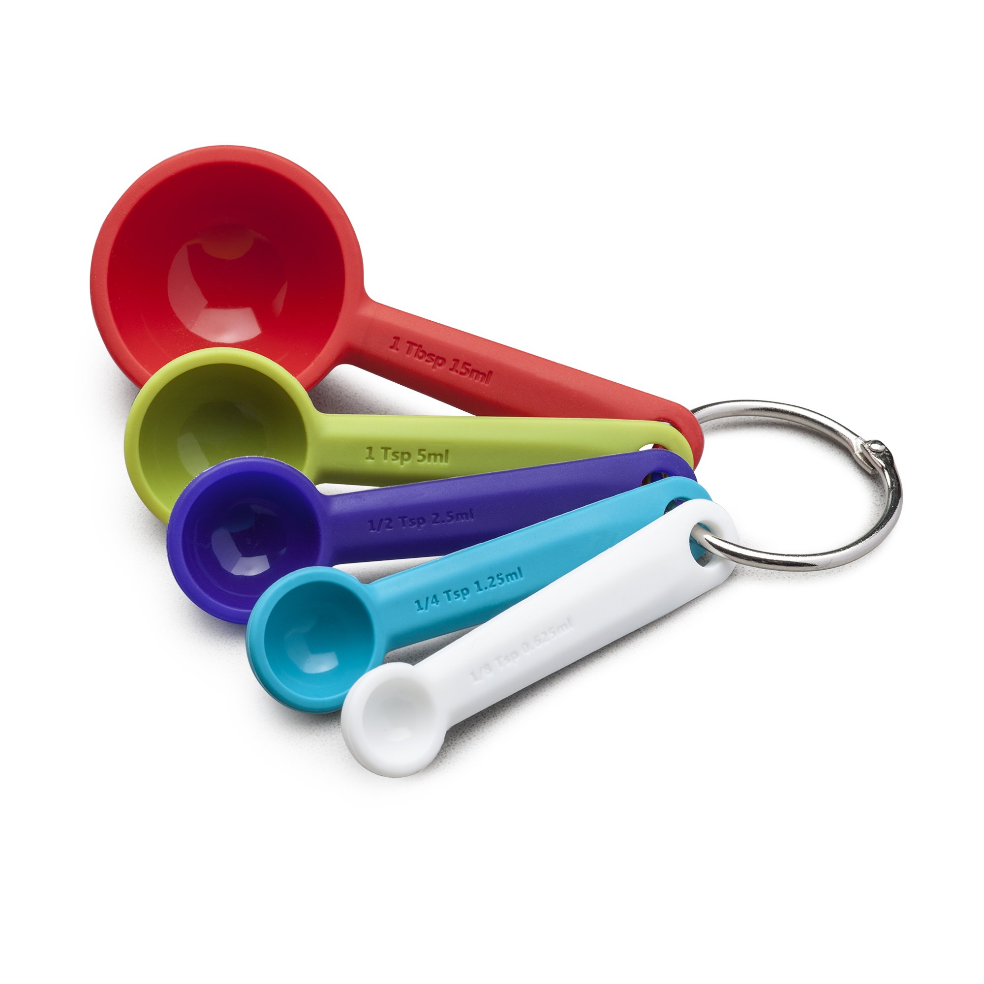 Zeal Measuring Spoon Set, Silicone, Bright/Multi-Colour, 11 x 4.7 x 5.5 cm J137B