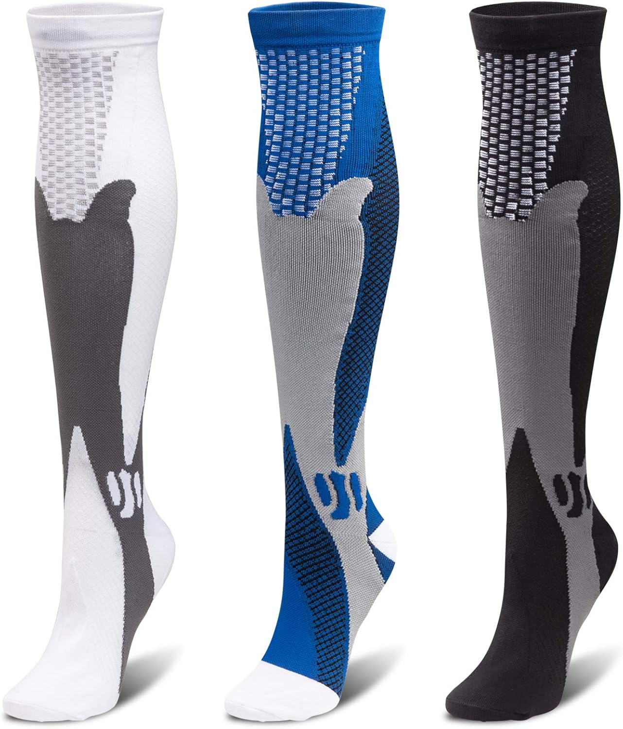 Chaussettes De Compression 20-30 MmHg Pour Femmes Et Hommes - Bas De Contention Gradée, Confortables, En Nylon