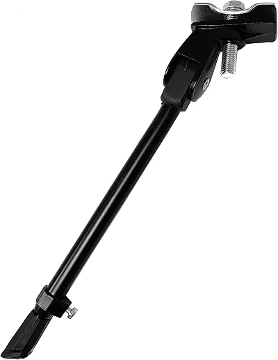 TekBox Komodo Heavy Duty Bike Kick Stand Adjustable with Rubber Foot Black