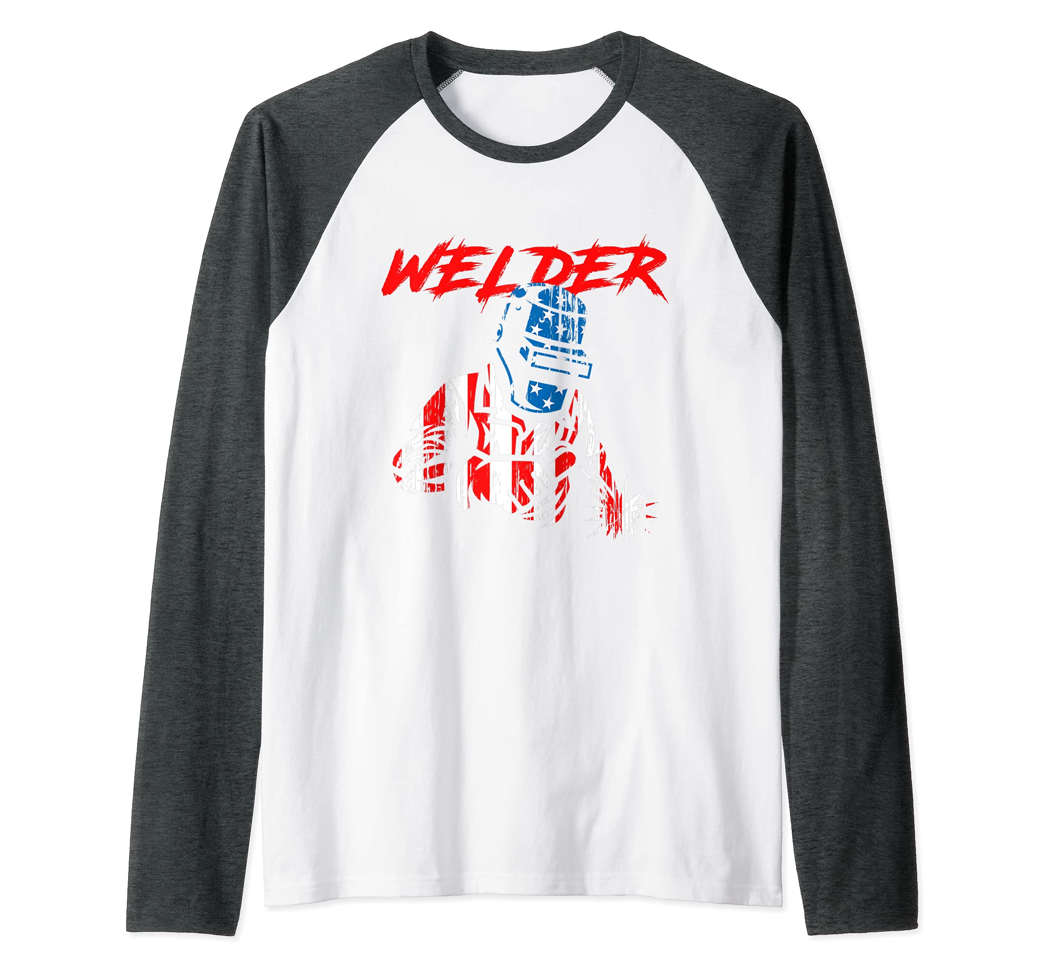 Welder Engineer Engineering Welding Fabrication Raglan Baseball Tee