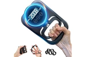 ENAUD Grip Strength Tester Hand Gripper - Grip Strength Trainer Hand Dynamometer Handheld Meter LED Display Comfortable 265 Lbs / 120 Kgs Finger Strengthener for Sports Home School Gym Use