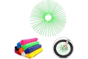 COBIKE 72Pcs Universal Spoke Skins Covers，Wheel Spoke Wraps Skins Pipe Trim Decoration Protector For Motorcycle Dirt Bike Yamaha Honda BMW Suzuki Kawasaki(yellow)