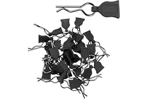 50 pcs RC Body Clips, daitoku RC Car Body Clips with Pull Tabs for All 1/8 1/10 1/12 Compatible with Traxxas Axial Redcat HPI Himoto HSP RC Car Truck Buggy Parts (Black)