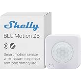 Shelly BLU Motion ZB Smart Bluetooth &amp; Zigbee Light Sensor | Compatible with Alexa, Home Assistant, Google, SmartThings, PIR Motion Detection, Beacon Mode, AES encryption