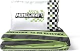 Jay Franco Minecraft Single Duvet Cover Set 100% Cotton Green 2 Piece view 5
