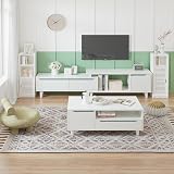 Dripex 3 Tier Bathroom Floor Cabinet White Storage with Door 80x22x25cm view 9