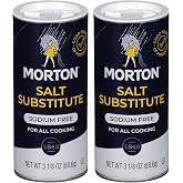 Morton Salt Substitute, Sodium Free, Salt Substitutes with No Sodium, 3.125oz, 2 Pack