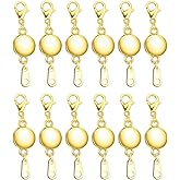 Dailyacc Magnetic Necklace Clasps and Closures - Round Bracelet Extender Clasps for Jewelry Making