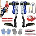 Homaisson Tree Climbing Spikes Set, Adjustable Tree Climbing Spikes, Portable Tree Climbing Gears with Safety Belt, Climbing Tool for Hunting Observation, Fruit Picking