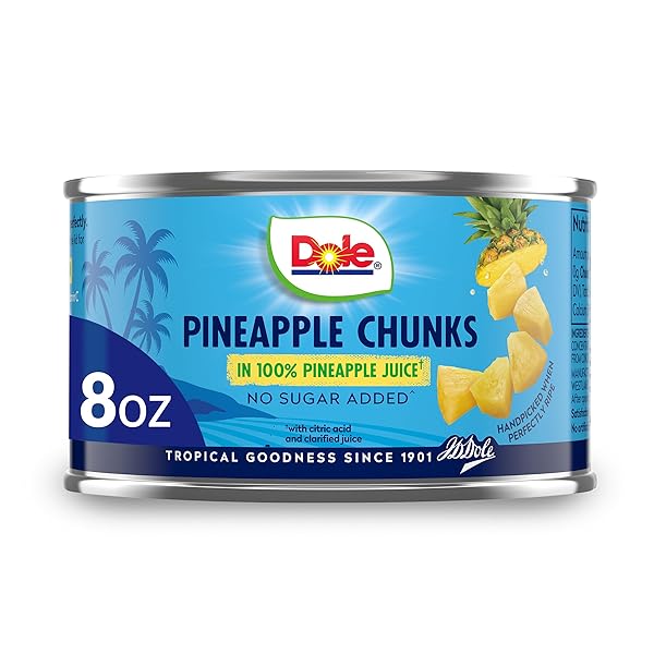 DOLE CANNED FRUIT, PINEAPPLE CHUNKS IN 100% PINEAPPLE...