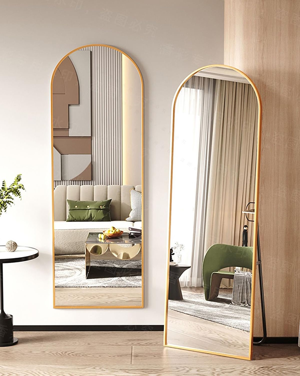 KOMCOTE Arch Mirror Full Length, Floor Length Mirror, Arched Floor