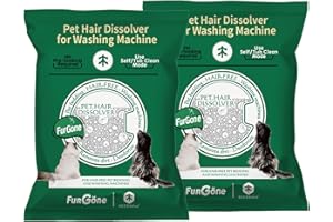 FURGONE × Seedshub Pet Hair Dissolver for Washing Machine, 96.7% Hair Dissolution, Dog Cat Hair | Stain Remover for Laundry, Pets Friendly, 2 Sachets, HE/Top/Front-Load Compatible