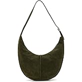 Madewell Women Suede Essentials Curve Shoulder Bag Loden One Size
