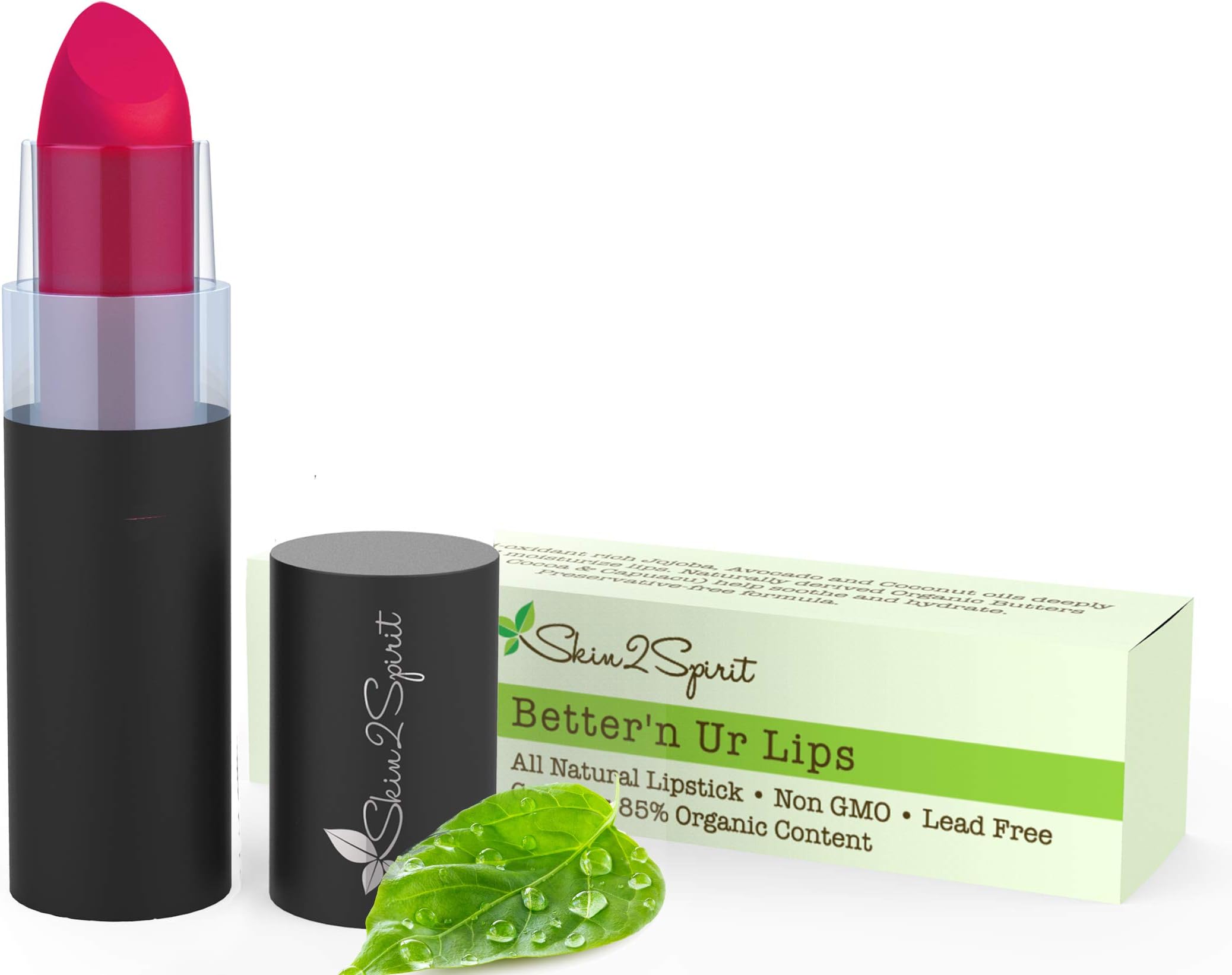 Better'n Ur Lips Vegan Lipstick (BERRY RED 2.0) | 100% Natural | Organic | Gluten Free | Cruelty Free | Vegan | Lead Free | Paraben Free | Petroleum Free | Healthy Color that's Good for your Lips!