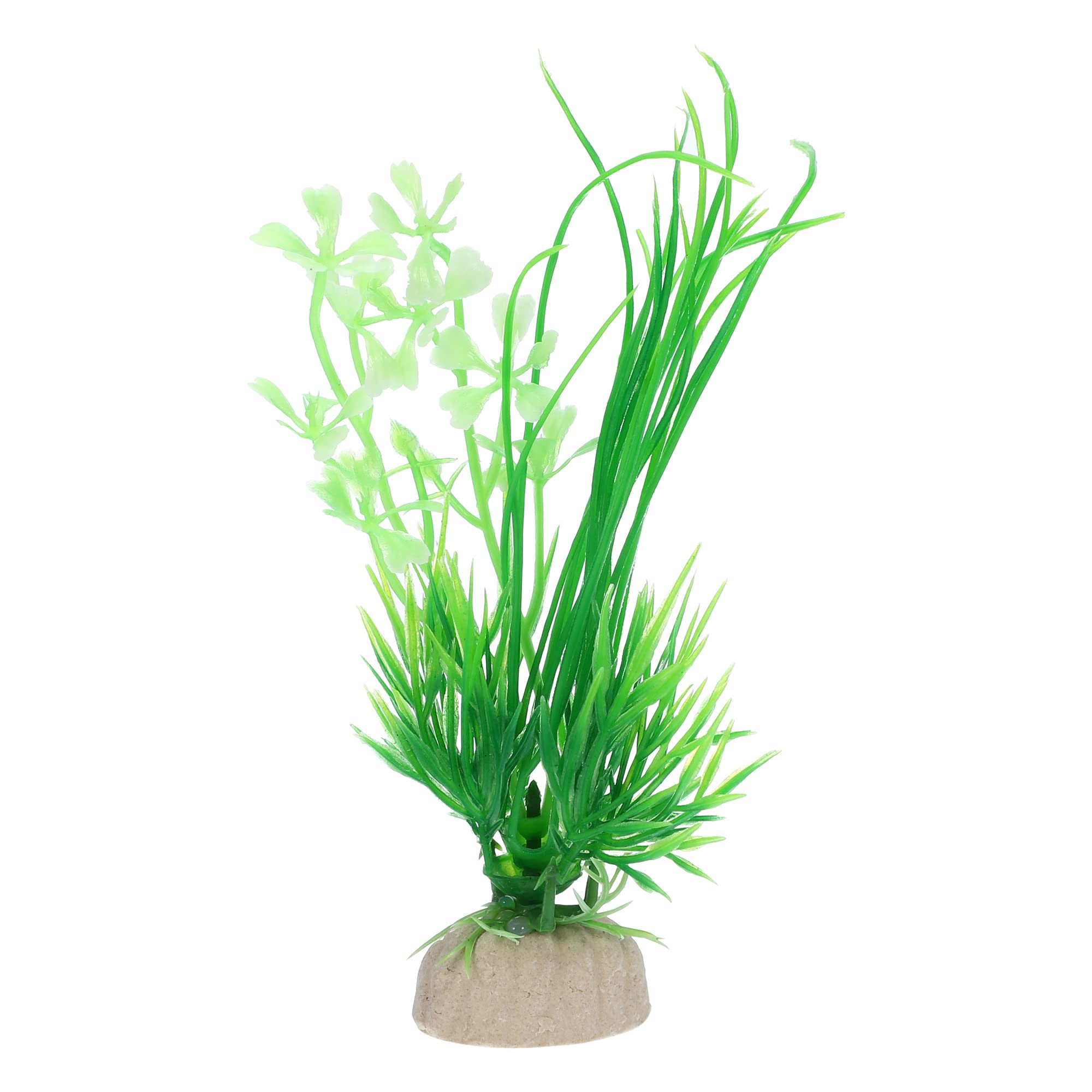VOCOSTE 1pcs Fish Tank Aquarium Decorations Plants, White Green 5.12"