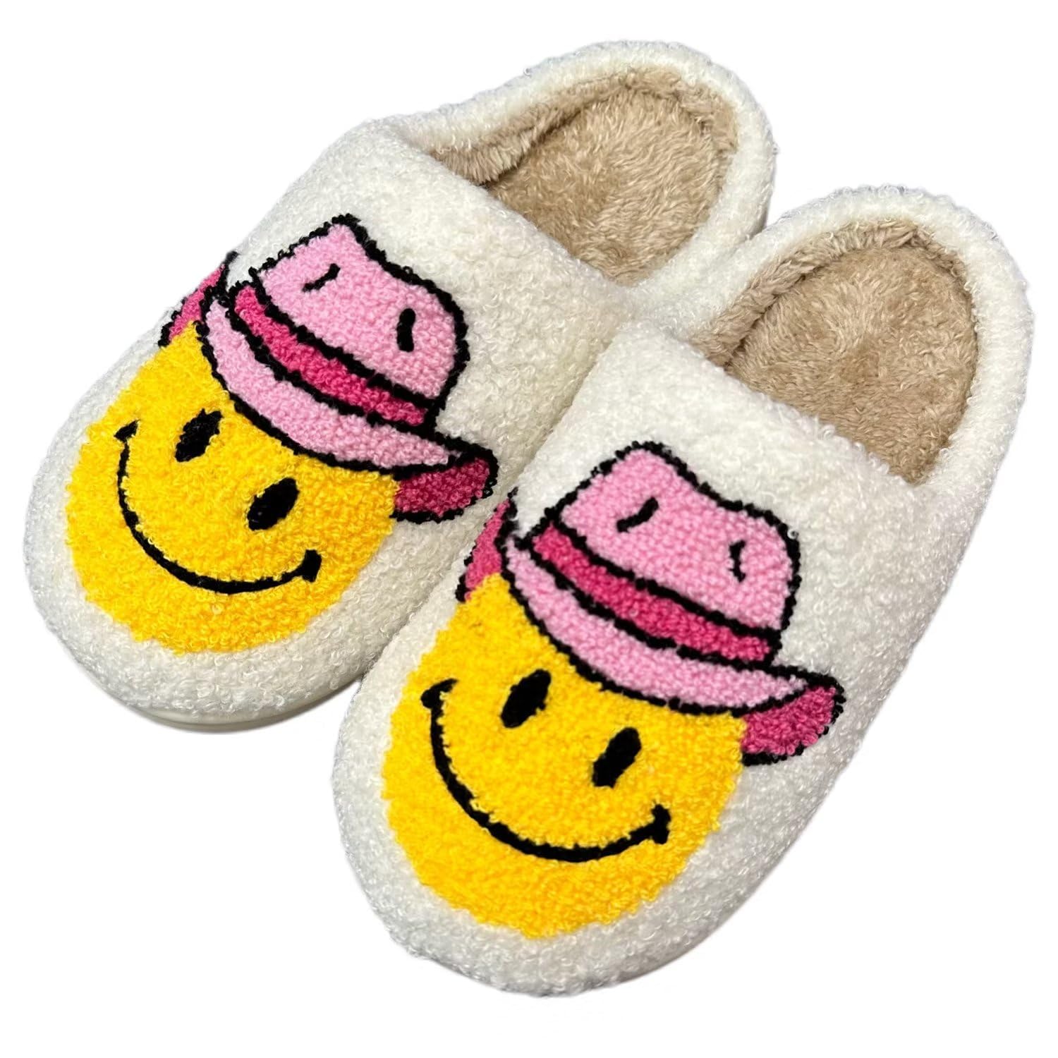 KEYUSHOP Happy Face Slippers for Kids Smile Face