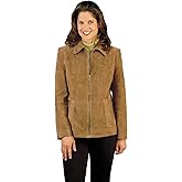 REED Women's Genuine Suede Leather Fashion Jacket