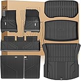 3W Tesla Model 3 Floor Mats 2026 2025 2024 with Mental Pedal, Full Set with Seatback Protector, Highland All Weather Custom Fit Rear Trunk Mat Accessories Black