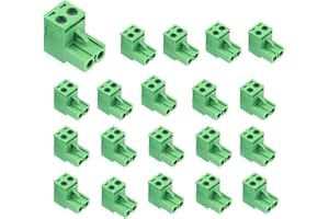 kuosbiu 20 PCS 2 Pin 5.08mm Pitch Pluggable PCB Screw Terminal Block Phoenix 8 Pin Plug for 24-12AWG