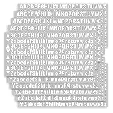 2080 Pcs Alphabet Stickers 0.5 Inch White Letters
