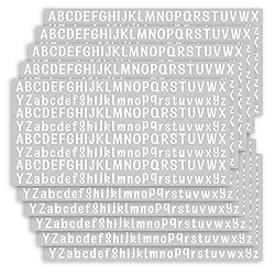 2080 Pcs Alphabet Stickers 0.5 Inch White Letters