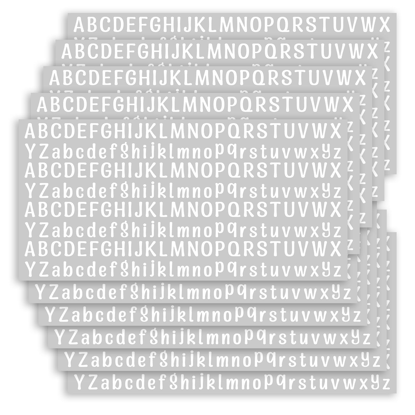 2080 Pcs Alphabet Stickers 0.5 Inch White Letters