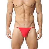 RunHero Mens Thongs Brief, Soft and Breathable Ice Silk Comfort G-String Underwear for Daily and Sports Wear