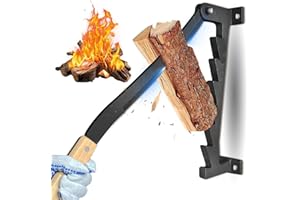 VDSFAND Wall Mounted Kindling Splitter Firewood Kindling Splitter - Portable Manual Fire Wood Kindling Splitter Firewood Cutter Heavy Duty Log Splitter Wood Splitter (Wall Mounted Kindling Splitte(Black)