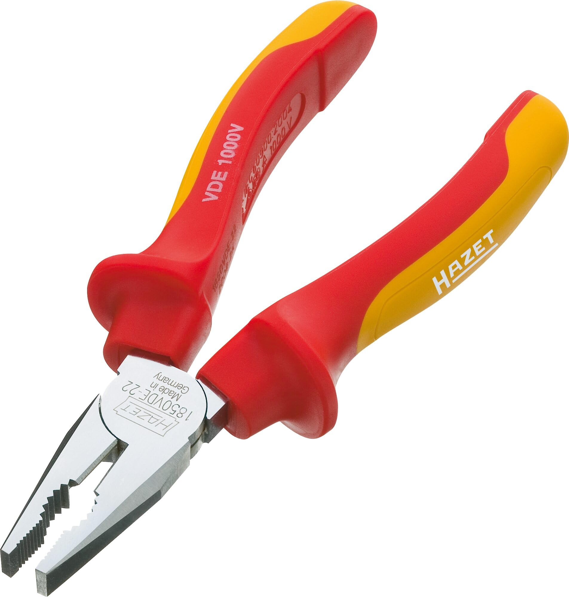 HAZET 1850VDE-22 160 mm VDE Combination Pliers with Protective Insulation - Multi-Colour