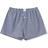 Boxer Shorts Women Y2k Pajamas Plaid Low Waist Baggy Wide Leg Gingham Sleep Pj Micro Checkered Lounge Short Pants