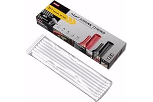 CUBEFELLER® 3:1 Ratio 1/4 Inch (6.4mm) Clear Heat Shrink Tubing - 20ft (6.1M Total Length), Marine Grade Waterproof Adhesive Lined, Insulation Sealing Oil-Proof Wear-Resistant ,ET2064C