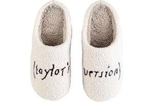 AUCOMFO 1989 Taylor Slippers For Women Men,Cute Comfy Bedroom Slippers,Fall Home Slippers House Slippers,Ladies Fuzzy Slippers,indoor Memory Foam Slippers For Womens Mens