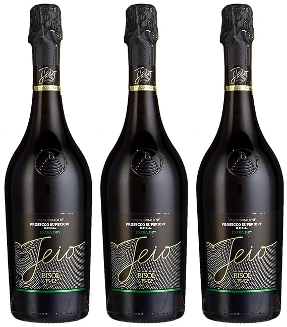 Bisol Jeio Extra Dry Valdobbiadene Prosecco Superiore D.O.C.G. (3 x 0.75 l)