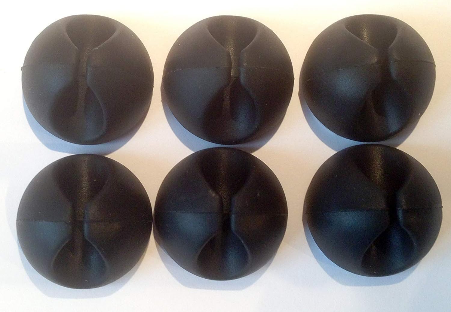 CableDrop, Cable Management Clip and Tidy in Black with strong adhesive pads - 6 Pack