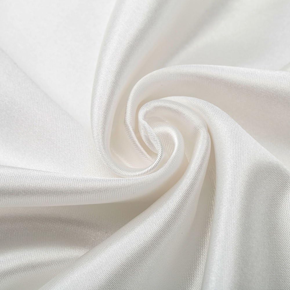 New_Soul 1 Pair Silk Satin Pillowcase Cover for Hair White Skin and Facial Care Underside 54 cm x 84 cm, Silver, 54 x 84 cm - Image 3
