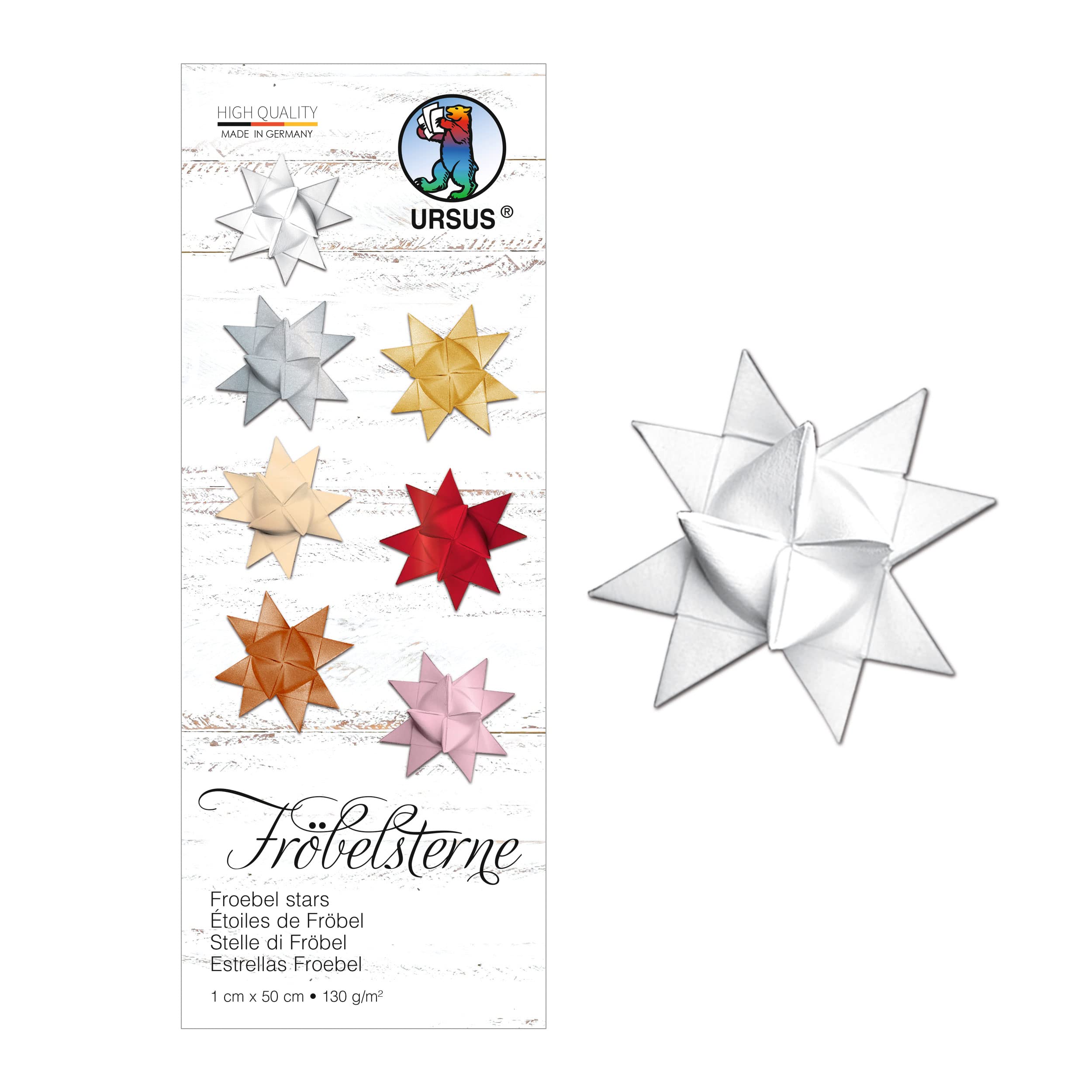 Ursus Star Striped Coloured Drawing Paper 130 g/m² — image 1