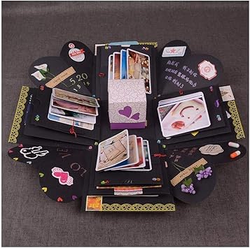 Amazon Co Jp フォトアルバムラージ自己接着フォトアルバム爆発ボックス手作りクリエイティブバースデーギフトアニバーサリーホリデーギフト スポーツ アウトドア