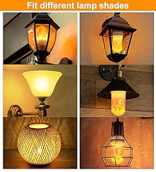 CPPSLEE Upgraded LED Flame Light Bulbs, 4 Modes