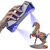 Creality 3D Scanner CR-Scan Raptor for 3D Printing, 60fps Multiple-line Blue &amp; NIR Consumer Handheld Scanner 0.02mm Accuracy, Anti-Shake Tracking, 24-Bit Fast Full-Color Scanning for Windows macOS