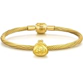 CHOW SANG SANG 999 24K Gold Charme Cute Adorable Mini Chinese Fortune-Attracting Wallet charm bracelet for Women &amp; Men 17cm 95930C